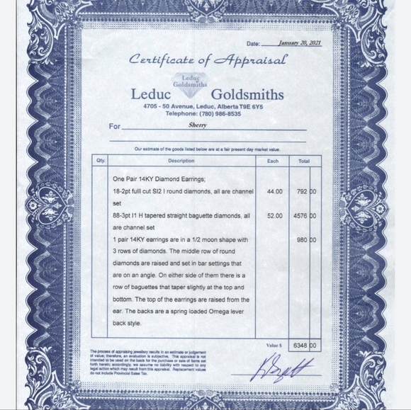 Diamond earrings - Picture 7 of 7